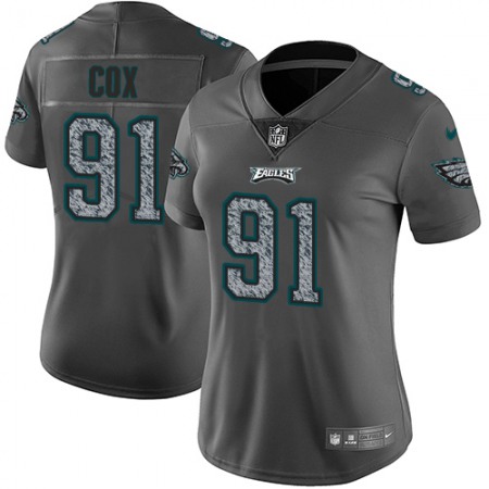 Nike Eagles #91 Fletcher Cox Gray Static Women's Stitched NFL Vapor Untouchable Limited Jersey