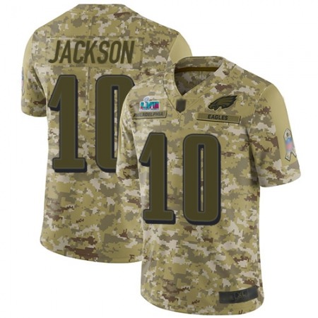 Nike Eagles #10 DeSean Jackson Camo Super Bowl LVII Patch Youth Stitched NFL Limited 2018 Salute To Service Jersey