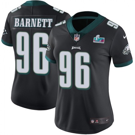 Nike Eagles #96 Derek Barnett Black Super Bowl LVII Patch Alternate Women's Stitched NFL Vapor Untouchable Limited Jersey