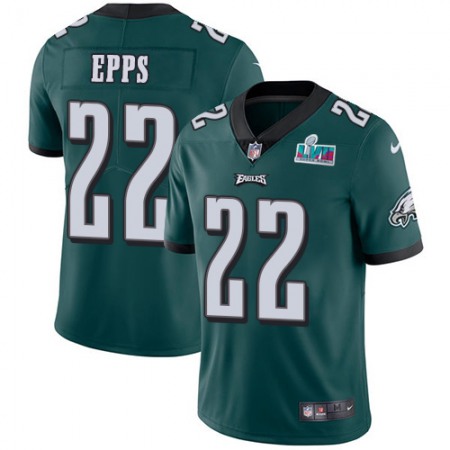 Nike Eagles #22 Marcus Epps Green Team Color Super Bowl LVII Patch Youth Stitched NFL Vapor Untouchable Limited Jersey