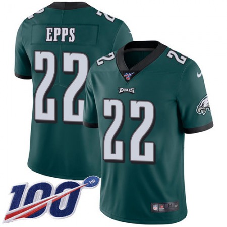 Nike Eagles #22 Marcus Epps Green Team Color Youth Stitched NFL 100th Season Vapor Untouchable Limited Jersey