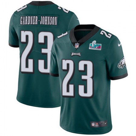 Nike Eagles #23 C.J. Gardner-Johnson Green Team Color Super Bowl LVII Patch Youth Stitched NFL Vapor Untouchable Limited Jersey