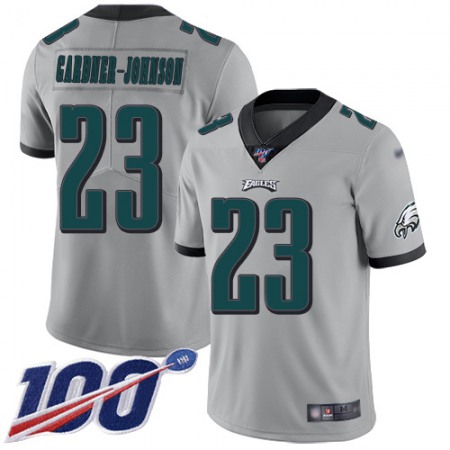 Nike Eagles #23 C.J. Gardner-Johnson Silver Youth Stitched NFL Limited Inverted Legend 100th Season Jersey