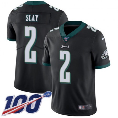 Nike Eagles #2 Darius Slay Black Alternate Youth Stitched NFL 100th Season Vapor Untouchable Limited Jersey