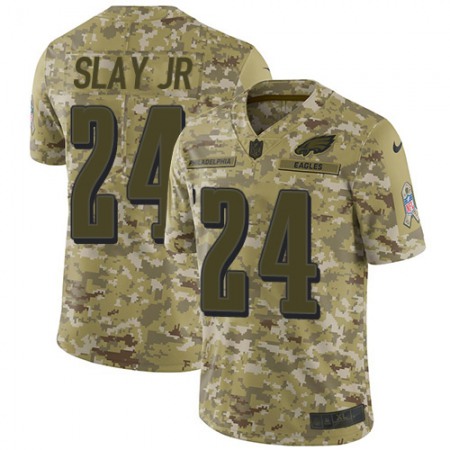 Nike Eagles #24 Darius Slay Jr Camo Youth Stitched NFL Limited 2018 Salute To Service Jersey