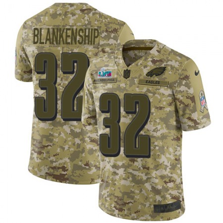 Nike Eagles #32 Reed Blankenship Camo Super Bowl LVII Patch Youth Stitched NFL Limited 2018 Salute To Service Jersey