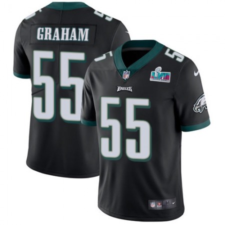 Nike Eagles #55 Brandon Graham Black Super Bowl LVII Patch Alternate Youth Stitched NFL Vapor Untouchable Limited Jersey