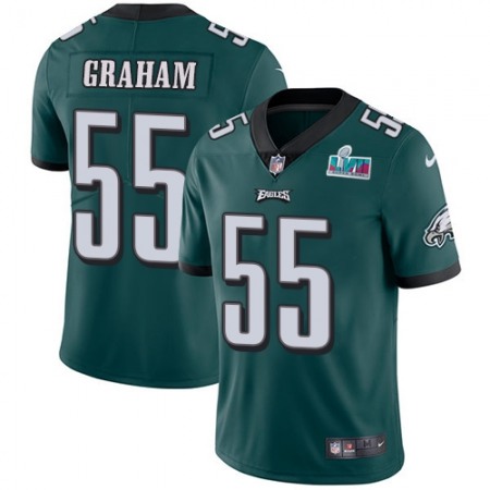 Nike Eagles #55 Brandon Graham Green Team Color Super Bowl LVII Patch Youth Stitched NFL Vapor Untouchable Limited Jersey