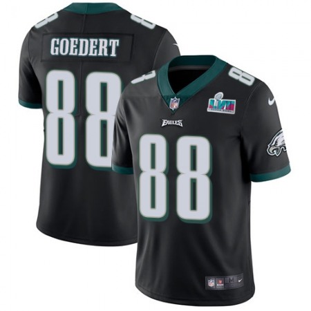 Nike Eagles #88 Dallas Goedert Black Super Bowl LVII Patch Alternate Youth Stitched NFL Vapor Untouchable Limited Jersey