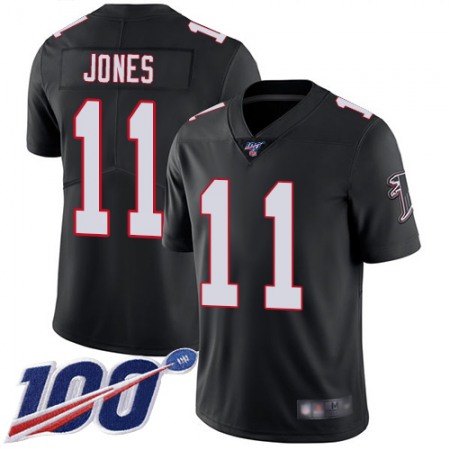 Nike Falcons #11 Julio Jones Black Alternate Youth Stitched NFL 100th Season Vapor Limited Jersey