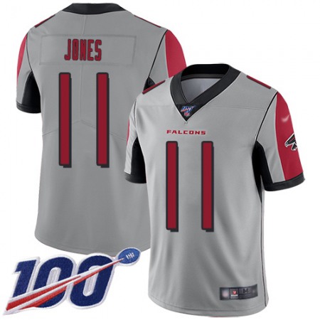 Nike Falcons #11 Julio Jones Silver Youth Stitched NFL Limited Inverted Legend 100th Season Jersey