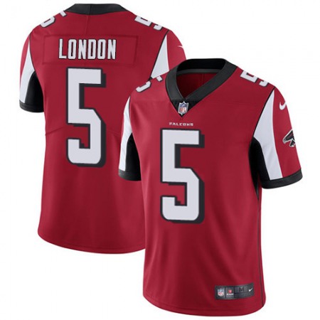 Nike Falcons #5 Drake London Red Team Color Stitched Youth NFL Vapor Untouchable Limited Jersey