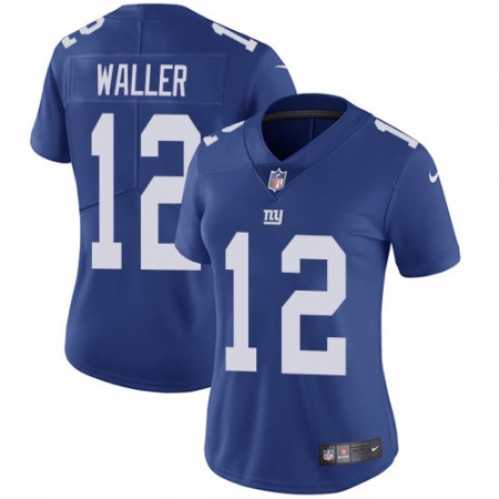 Nike Giants #12 Darren Waller Royal Blue Team Color Women's Stitched NFL Vapor Untouchable Limited Jersey