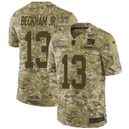 Nike Giants #13 Odell Beckham Jr Camo Youth Stitched NFL Limited 2018 Salute to Service Jersey