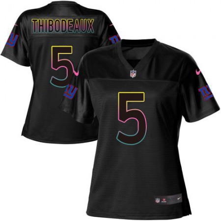 Nike Giants #5 Kayvon Thibodeaux Black Women's NFL Fashion Game Jersey