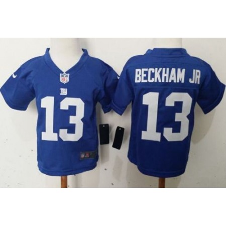 Toddler Nike Giants #13 Odell Beckham Jr Royal Blue Team Color Stitched NFL Elite Jersey