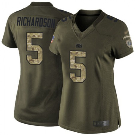 Nike Colts #5 Anthony Richardson Green Women's Stitched NFL Limited 2015 Salute to Service Jersey