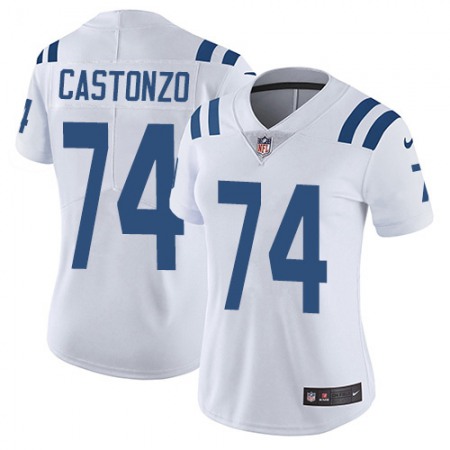 Nike Colts #74 Anthony Castonzo White Women's Stitched NFL Vapor Untouchable Limited Jersey