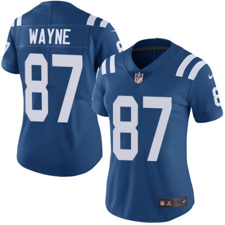 Nike Colts #87 Reggie Wayne Royal Blue Team Color Women's Stitched NFL Vapor Untouchable Limited Jersey