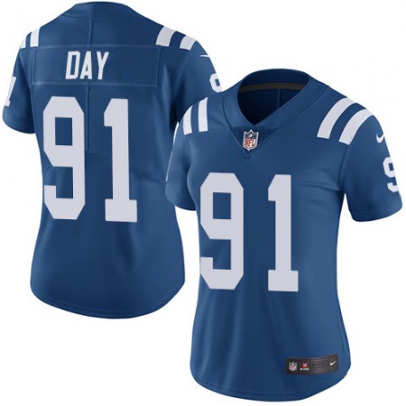 Nike Colts #91 Sheldon Day Royal Blue Team Color Women's Stitched NFL Vapor Untouchable Limited Jersey