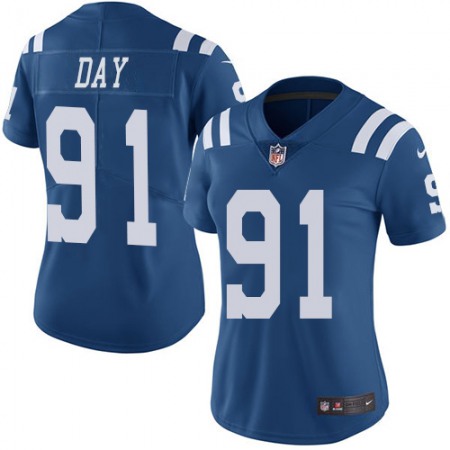 Nike Colts #91 Sheldon Day Royal Blue Women's Stitched NFL Limited Rush Jersey