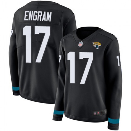 Nike Jaguars #17 Evan Engram Black Team Color Women's Stitched NFL Limited Therma Long Sleeve Jersey