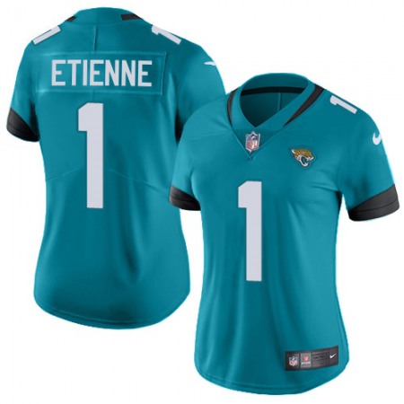 Nike Jaguars #1 Travis Etienne Teal Green Alternate Women's Stitched NFL Vapor Untouchable Limited Jersey