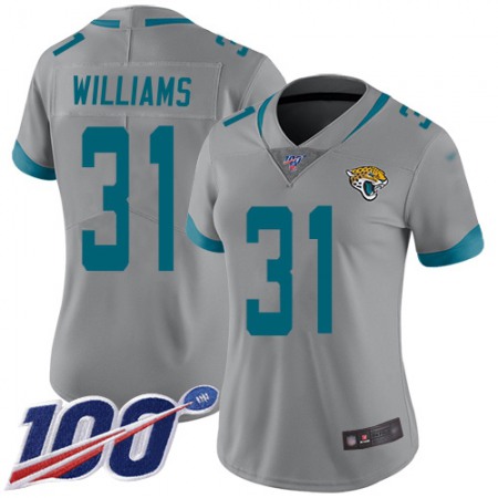 Nike Jaguars #31 Darious Williams Silver Women's Stitched NFL Limited Inverted Legend 100th Season Jersey