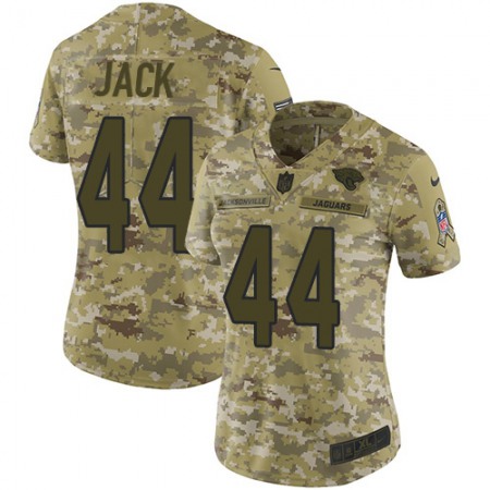 Nike Jaguars #44 Myles Jack Camo Women's Stitched NFL Limited 2018 Salute to Service Jersey