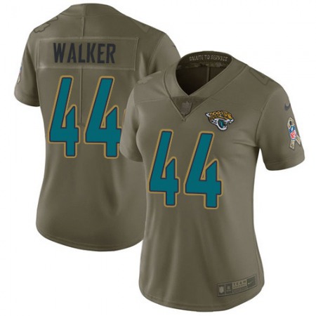 Nike Jaguars #44 Travon Walker Olive Women's Stitched NFL Limited 2017 Salute To Service Jersey