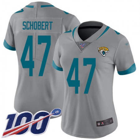 Nike Jaguars #47 Joe Schobert Silver Women's Stitched NFL Limited Inverted Legend 100th Season Jersey