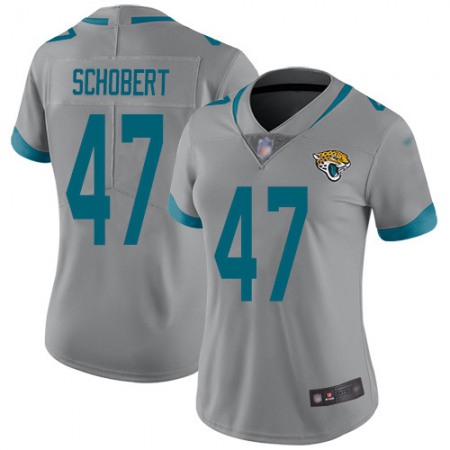 Nike Jaguars #47 Joe Schobert Silver Women's Stitched NFL Limited Inverted Legend Jersey