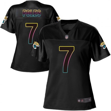 Nike Jaguars #7 Nick Foles Black Women's NFL Fashion Game Jersey