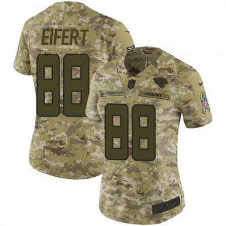 Nike Jaguars #88 Tyler Eifert Camo Women's Stitched NFL Limited 2018 Salute To Service Jersey