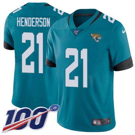 Nike Jaguars #21 C.J. Henderson Teal Green Alternate Youth Stitched NFL 100th Season Vapor Untouchable Limited Jersey