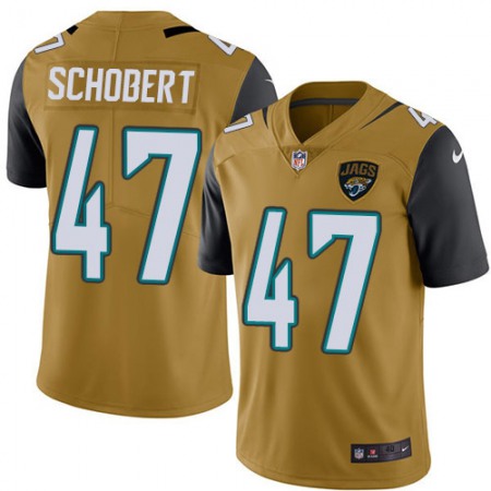 Nike Jaguars #47 Joe Schobert Gold Youth Stitched NFL Limited Rush Jersey