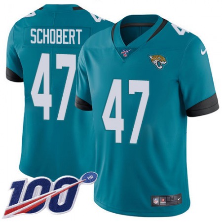 Nike Jaguars #47 Joe Schobert Teal Green Alternate Youth Stitched NFL 100th Season Vapor Untouchable Limited Jersey