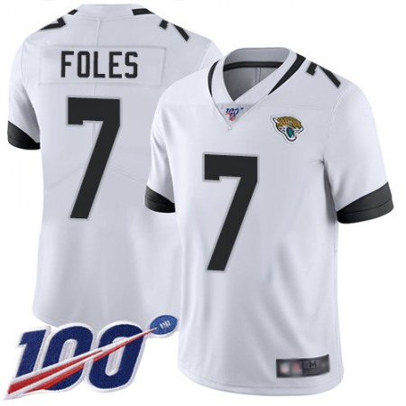 Nike Jaguars #7 Nick Foles White Youth Stitched NFL 100th Season Vapor Limited Jersey