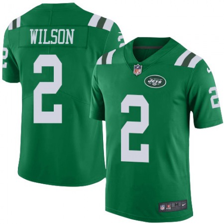 Nike Jets #2 Zach Wilson Green Youth Stitched NFL Limited Rush Jersey