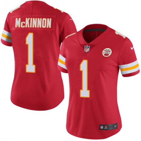 Nike Chiefs #1 Jerick McKinnon Red Team Color Women's Stitched NFL Vapor Untouchable Limited Jersey