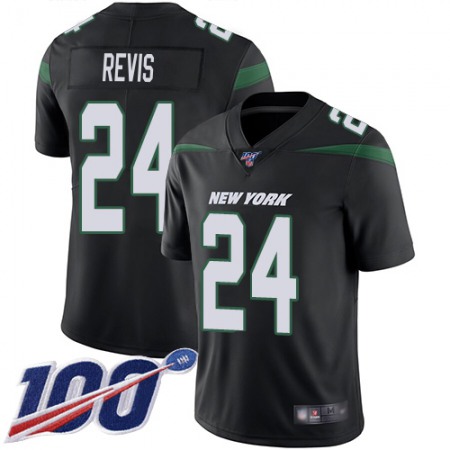 Nike Jets #24 Darrelle Revis Black Alternate Youth Stitched NFL 100th Season Vapor Untouchable Limited Jersey