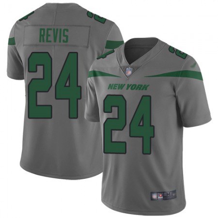 Nike Jets #24 Darrelle Revis Gray Youth Stitched NFL Limited Inverted Legend Jersey