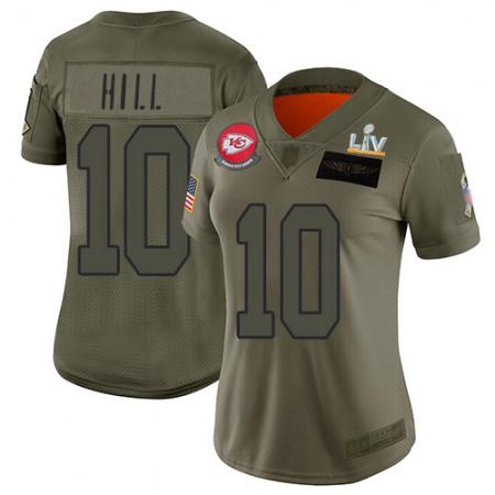 Nike Chiefs #10 Tyreek Hill Camo Women's Super Bowl LV Bound Stitched NFL Limited 2019 Salute To Service Jersey