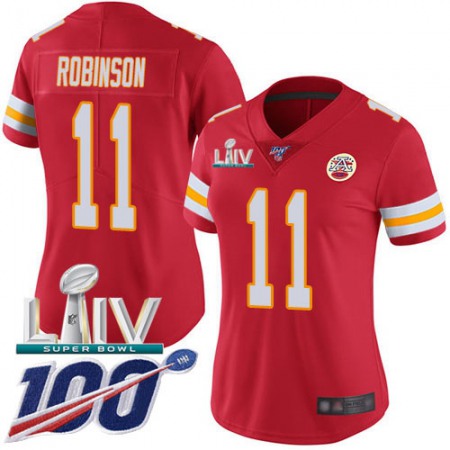 Nike Chiefs #11 Demarcus Robinson Red Super Bowl LIV 2020 Team Color Women's Stitched NFL 100th Season Vapor Untouchable Limited Jersey