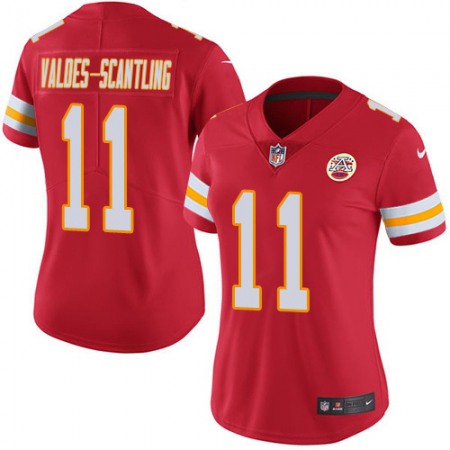 Nike Chiefs #11 Marquez Valdes-Scantling Red Team Color Women's Stitched NFL Vapor Untouchable Limited Jersey