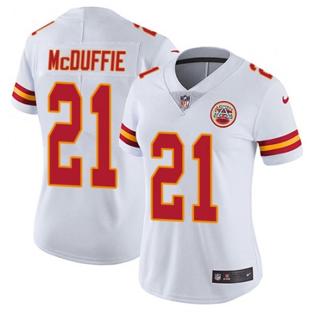 Nike Chiefs #21 Trent McDuffie White Women's Stitched NFL Vapor Untouchable Limited Jersey