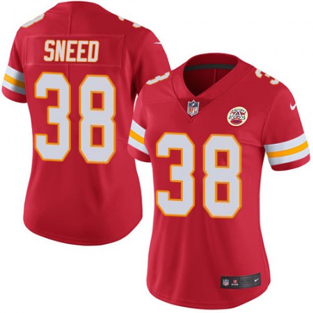 Nike Chiefs #38 L'Jarius Sneed Red Team Color Women's Stitched NFL Vapor Untouchable Limited Jersey