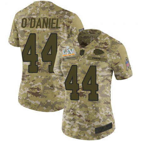 Nike Chiefs #44 Dorian O'Daniel Camo Women's Super Bowl LV Bound Stitched NFL Limited 2018 Salute To Service Jersey