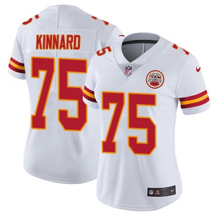 Nike Chiefs #75 Darian Kinnard White Women's Stitched NFL Vapor Untouchable Limited Jersey