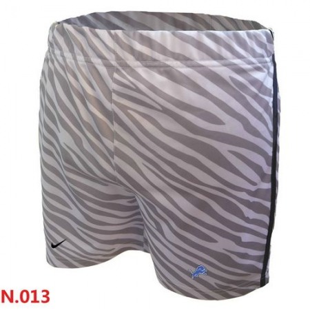 Women's Nike NFL Detroit Lions Embroidered Team Logo Zebra Stripes Shorts